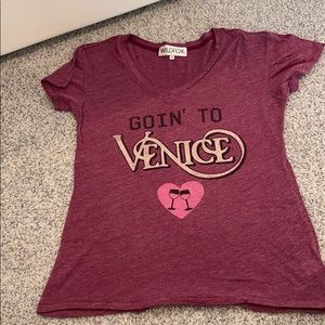 Wildfox purple “Goin to Venice” t-shirt.